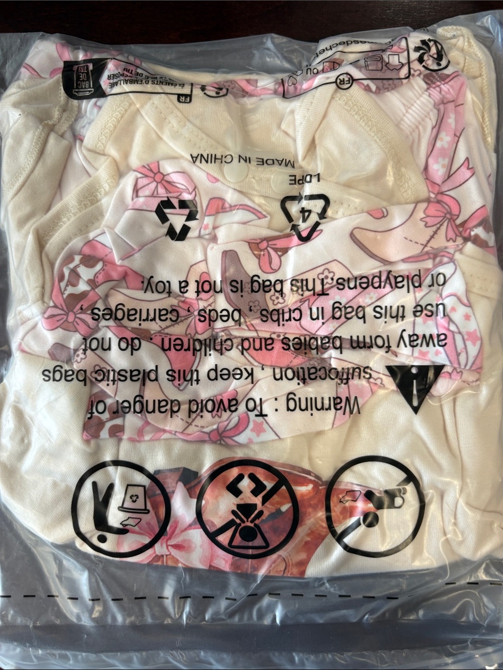 New Cowgirl in Town Western Baby Girl Pink Bow Outfit Set 6-9 months. - Picture 6 of 6